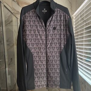 G/FORE💣 Men's Black and Purple Windbreaker